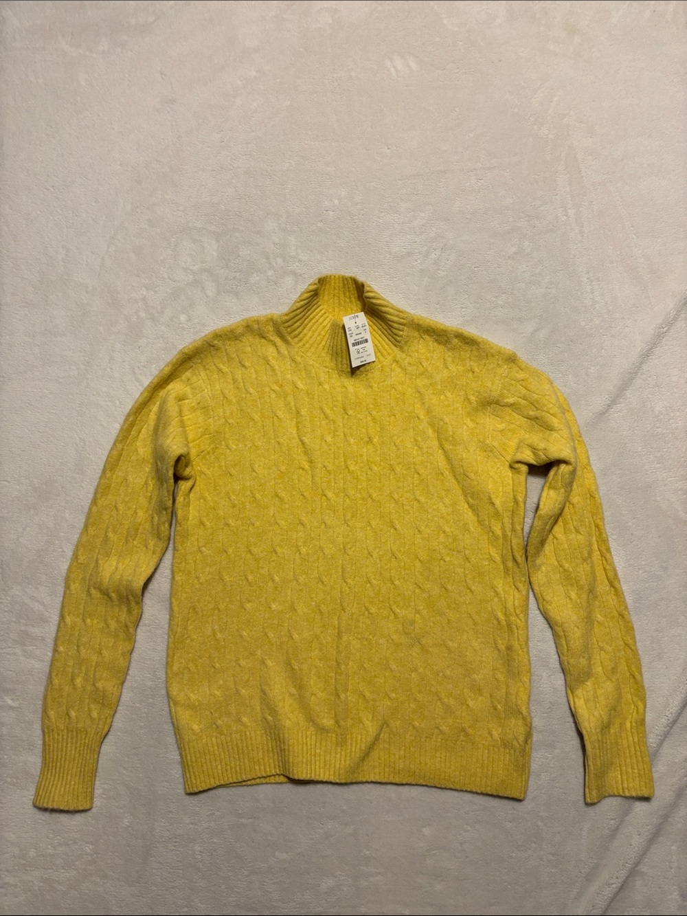 J.Crew Mock Neck wool blend sweater cable Knit Pullover Long Sleeve small new